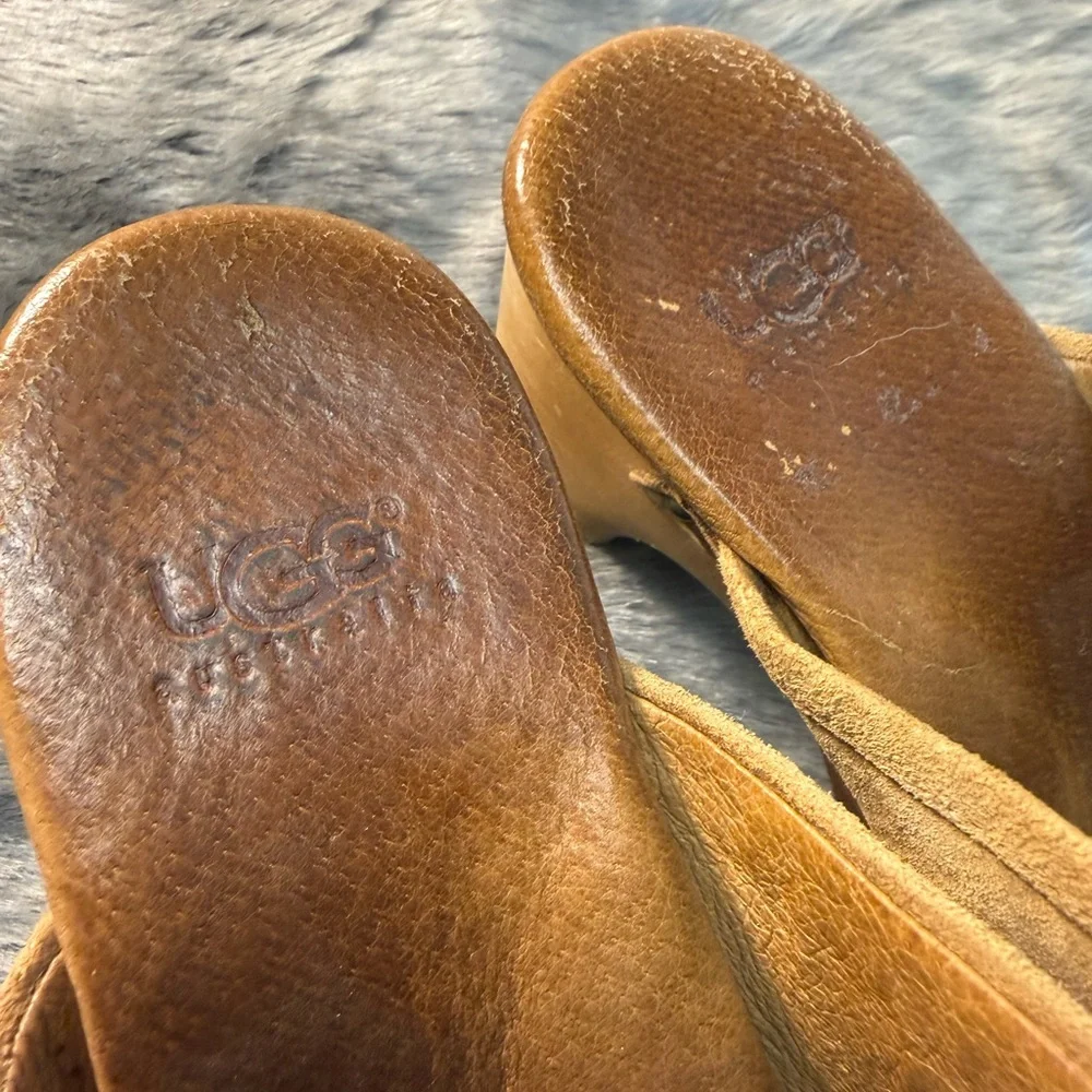 UGG Women's Brown Suede Clogs - Picture 5 of 13